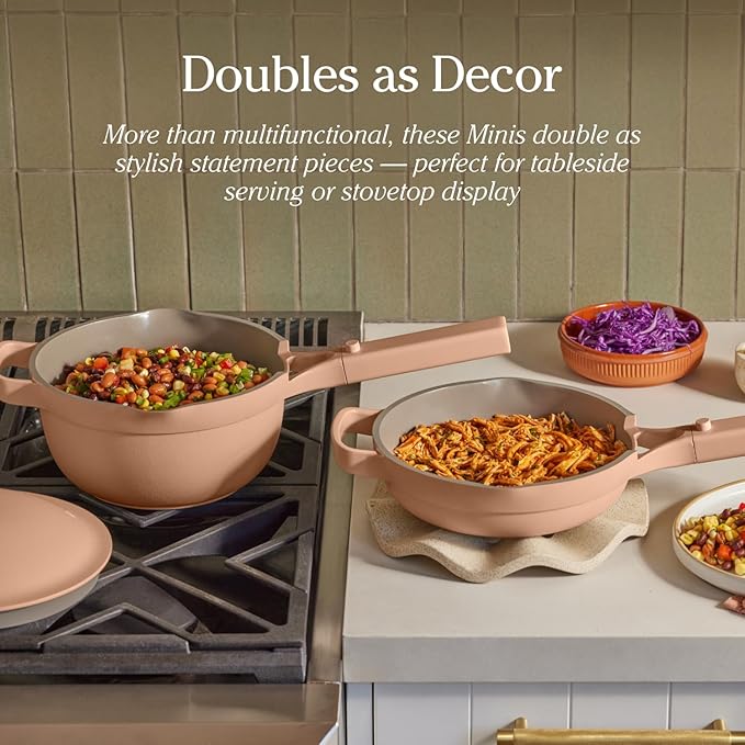 Our Place Mini Home Cook Duo - 8.5" Always Pan & Small Perfect Pot Bundle | Multi-Functional Cookware Set Replaces 18 Pieces | Blue Salt