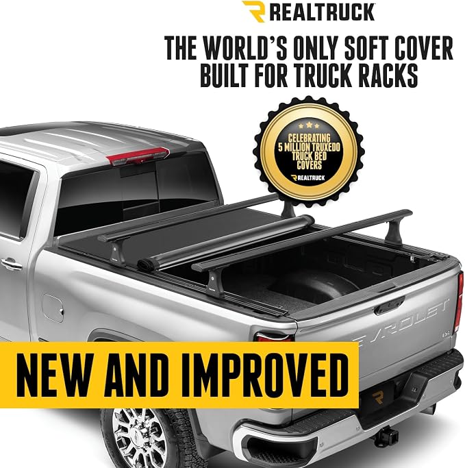 RealTruck TruXedo Pro X15 TS Soft Roll Up Truck Bed Tonneau Cover | 1272216 | Fits 2014-2018, 2019-2025 Chevy/GMC Silverado/Sierra 1500/2500/3500HD (Limited/Legacy) 8' 2" Bed (97.8")