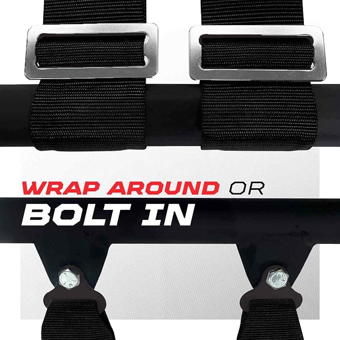 1pc Black 5 Point Harness for Bucket Seat, Latch Release, 9 Color Options, Racing Harness 5 point, Race Car, UTV, RZR [6009]