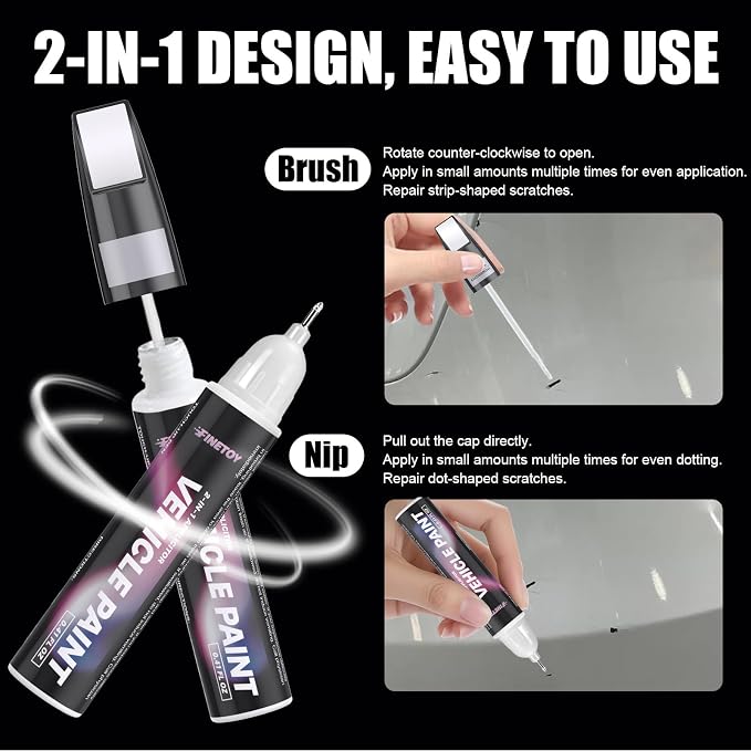 G1W/WA140X Iridescent Pearl Tricoat Touch Up Paint for Chevrolet, Car Scratch Repair Paint Kit with 2 in 1 Brush and Pen Nip, Exact-Match & Quick Drying Design for Chips and Nicks