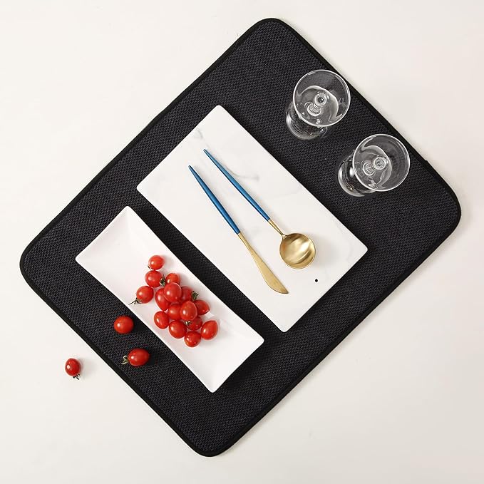 2 Pack Microfiber Dish Drying Mat