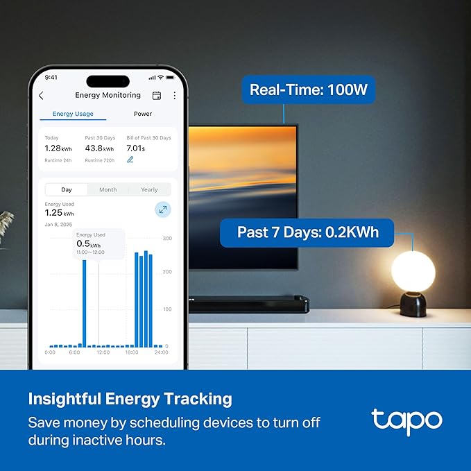 Tapo Smart Wi-Fi Power Strip- 6 Individually Controlled Smart Outlets and 3 USB