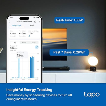 Tapo Smart Wi-Fi Power Strip- 6 Individually Controlled Smart Outlets and 3 USB