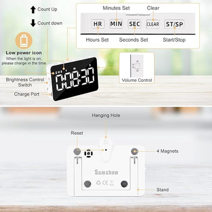 Rechargeable Digital Kitchen Timer
