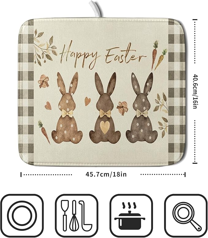 Giwawa Happy Easter Dish Drying Mat