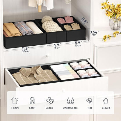 DIMJ Drawer Organizer Clothes Storage