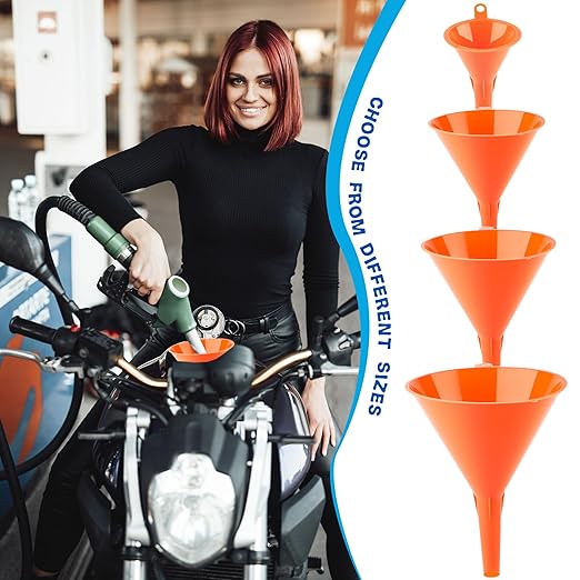 30 Pcs Automotive Funnel Set Wide Mouth Fuel Oil Funnel Plastic Long Neck
