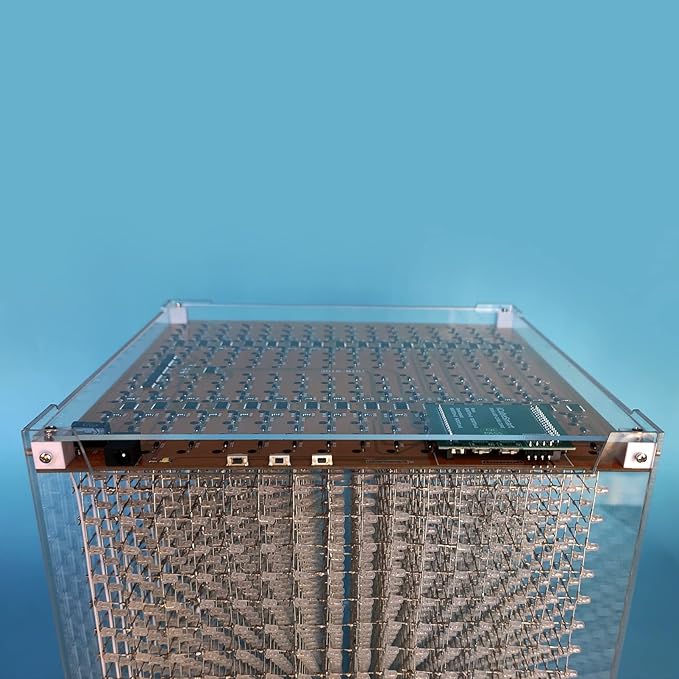 MINI 3D Led Cube DIY Electronics Kit Soldering Project Kit (3D16MINI-CASE-6PS)