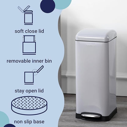happimess HPM1007C Betty Retro 8-Gallon Step-Open Trash Can