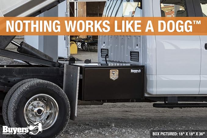 Buyers Products 1703403 White Steel Underbody Truck Tool Box, 14 x 16 x 30, Made in USA, 14 Ga Steel, Locking Stainless Latch, Weather-Resistant, Powder-Coated, Secure Storage for Work Trucks
