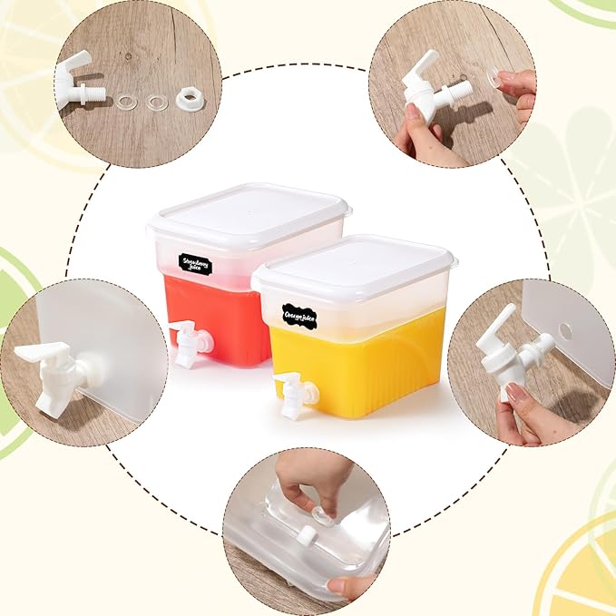 Mumufy 2 Pcs 1.32 Gallon Drink Dispensers
