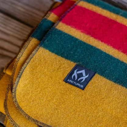 Arcturus Rainier Wool Blanket - 4.5lbs Warm, Heavy, Washable, Large | Great for Camping, Outdoors, Survival & Emergency Kits (North Cascades)