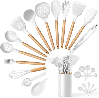 E-far White Cooking Utensils Set