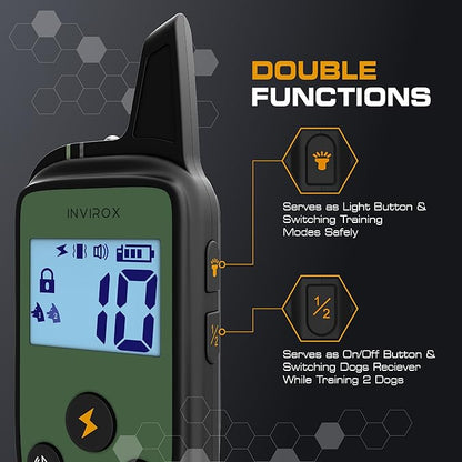 INVIROX Training Collar for Large Dog X2 124 Levels
