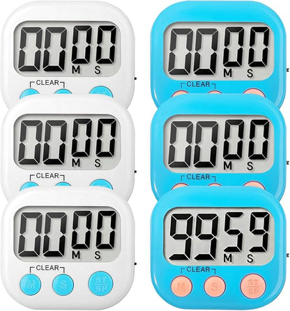 6 Pack Digital Kitchen Timer Small Classroom Timers