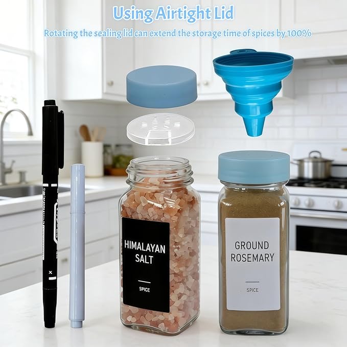 Spice Jars with Labels