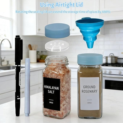Spice Jars with Labels