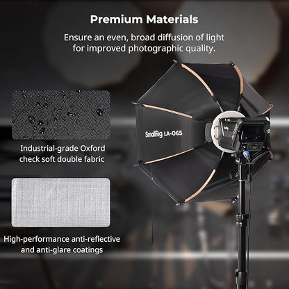 SmallRig LA-O65 Octagonal Softbox, 65cm/25.6in Quick Release Softbox