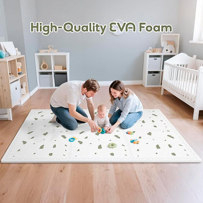 Baby Foam Play Mat-72”x 48” Baby Playmat,6-Piece Interlocking Foam Floor Tiles,Waterproof Crawling Mat,Puzzle Mat for Infants and Toddlers,Non Toxic Play Mat for Baby Tummy Time Mat(Spot)