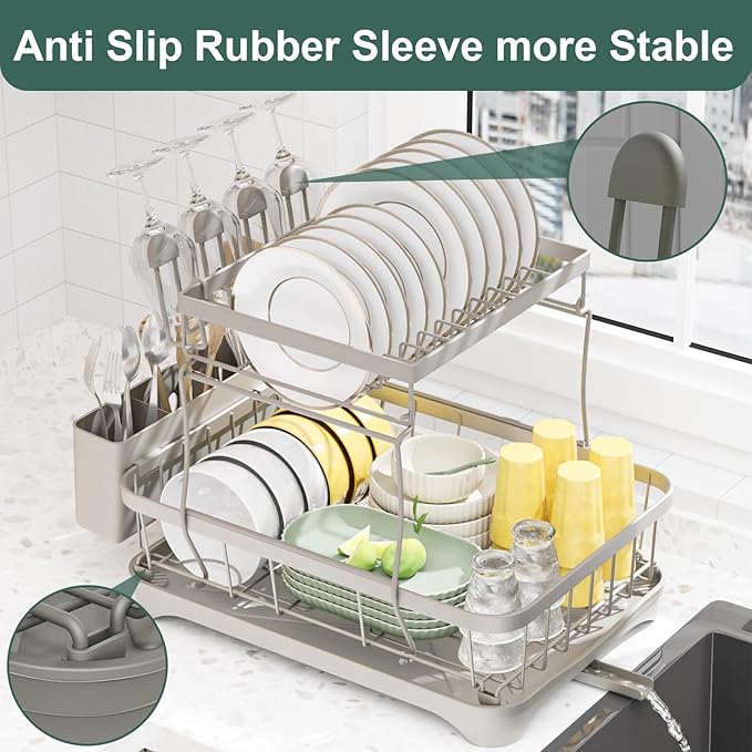 LIYI Dish Drying Rack, Large Dish Rack
