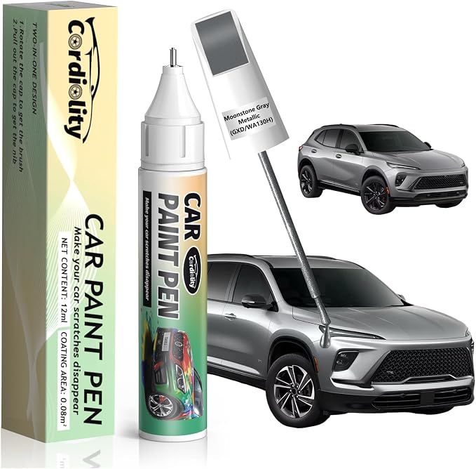 Moonstone Gray Metallic(GXD/WA130H) Touch Up Paint Pen for Buick,Car Paint Scratch Repair Pen Quick and Easy Fix Auto Paint Scratch