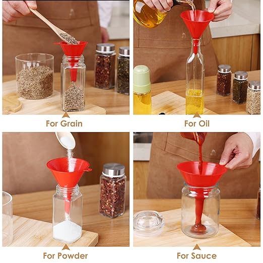 4 PCS Plastic Kitchen Funnel Set