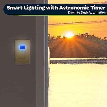 TOPGREENER Digital Astronomic Timer Switch, 7-Day Programmable Sunrise Sunset