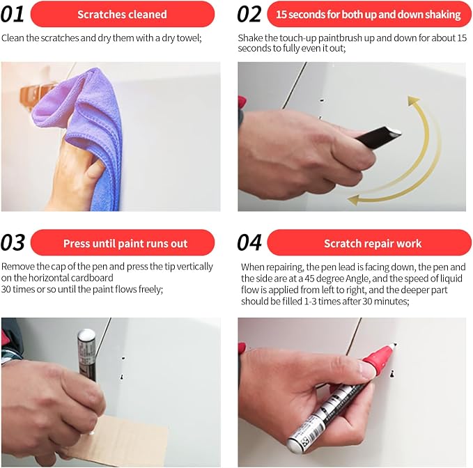 Carhoo C1X Sunset Orange Touch Up Paint Suitable For BMW, Genuine Custom Color Car Touch Up Paint, With Pen Tip & Fine Brush