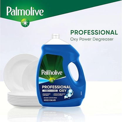 Palmolive Professional Liquid Dish Soap, Oxy Power Degreaser, 145 fl oz | Cuts Grease, Dishwashing Detergent, Paraben-Free, Leaves Dishes Sparkling Clean, Tough on Grease, Soft on Hands