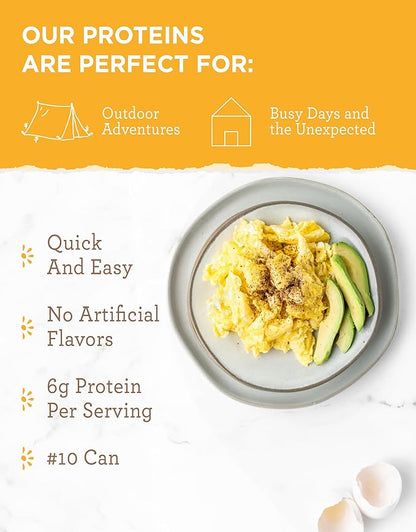 READYWISE - Simple Kitchen, Powdered Eggs, 72 Servings, Emergency Supply, Dehydrated Food, Baking Supplies, Camping Meals, Survival Food, 10 Can Egg Powder, Dehydrated Eggs Powder