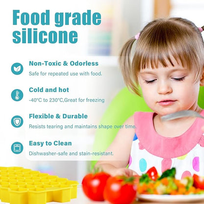 Silicone Mini Ice Cube Tray, 37 Pack Ice Trays