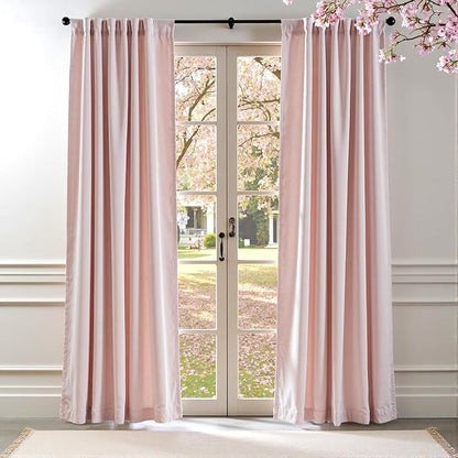 Lazzzy Velvet Blackout Curtains Thermal Insulated Room Window Drapes Super Soft