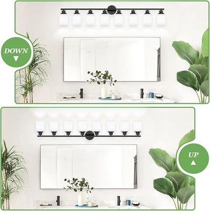 Guliaofo 8-Light Vanity Lights, Modern Vanity Lighting Fixture