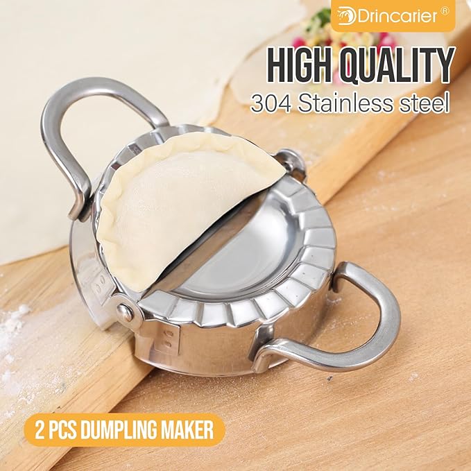Stainless Steel Dumpling Ravioli Maker Press, 2 Pack Pierogi Mold
