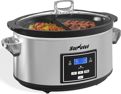 Sunvivi 6 Quart Programmable Slow Cooker