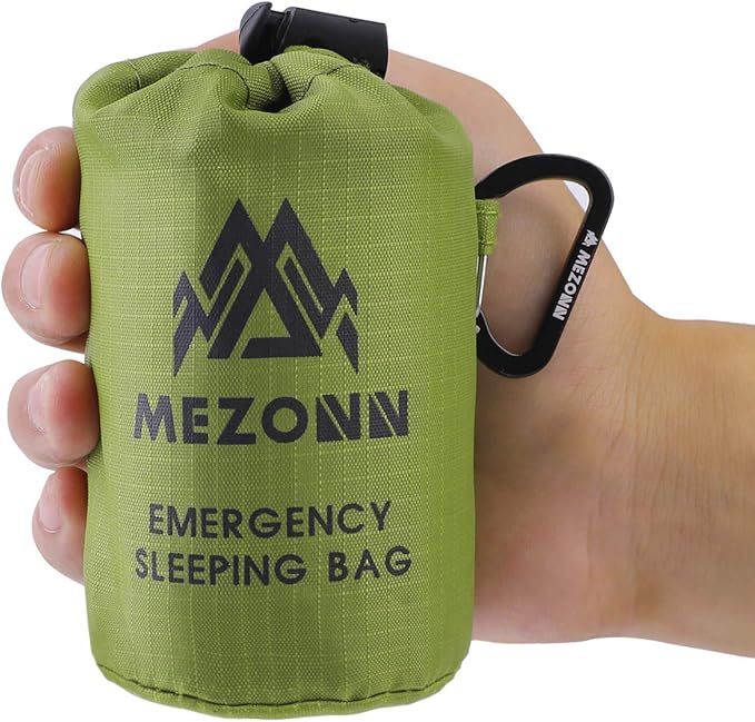 Emergency Sleeping Bag Survival Bivy Sack Use as Emergency Blanket Lightweight Survival Gear for Outdoor Hiking Camping Keep Warm After Earthquakes, Hurricanes and Other disasters