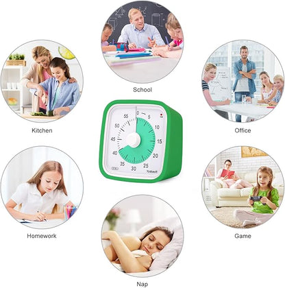 Yunbaoit Visual Timer with Protective Case, 60 Minute Silent Countdown Timer