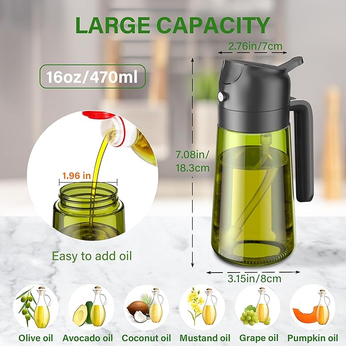 Vakoo 2 in 1 Oil Sprayer and Oil Dispenser