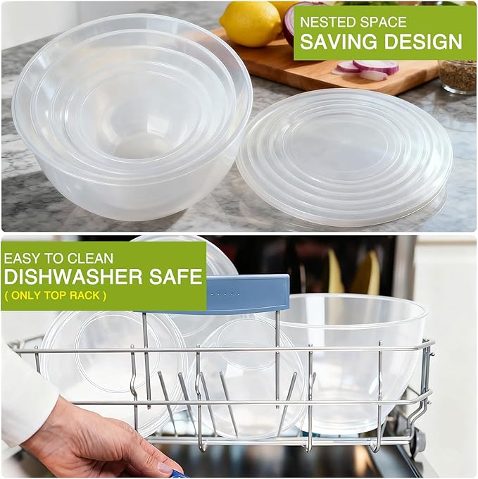 Greentainer Plastic Mixing Bowls