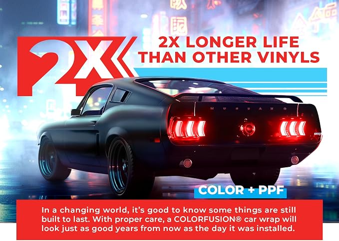 ColorFusion PPF by VViViD, Matte Stealth Midnight Black Dry Apply PPF Vinyl Car Wrap Roll 6ft x 5ft