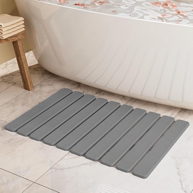 Foldable Stone Bath Mat, Quick Dry Stone Drying Mats