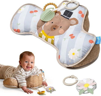Taf Toys Tummy Time Toys Ergonomic Cushion & Teether for Infant Newborn Supportive Baby Tummy Time & Neck Strengthening Develops Muscles for Crawling Montessori Sensory Toy Tummy Time Toys 0-6 Months
