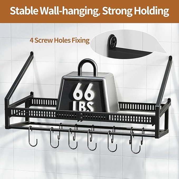 Housolution Pan Rack Wall Mounted, 24.8" Vertical Lid Organizer