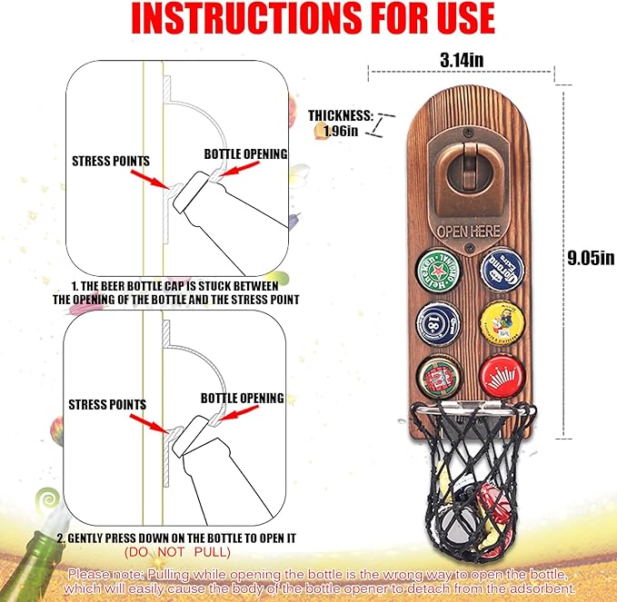 Wooden Beer Bottle Openers