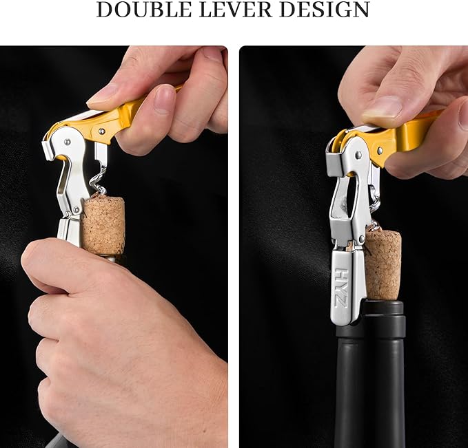 HYZ 2-Pack Wine Opener Waiter Corkscrew, Professional Wine Key