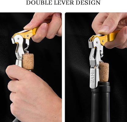 HYZ 2-Pack Wine Opener Waiter Corkscrew, Professional Wine Key