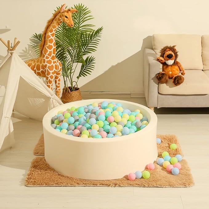 Realhaha Ball Pit Balls 50 100 200 500 Play Balls Plastic Balls for Baby Girls Toddlers Kids Play Tent Pool Playhouse Playpen Party Decoration