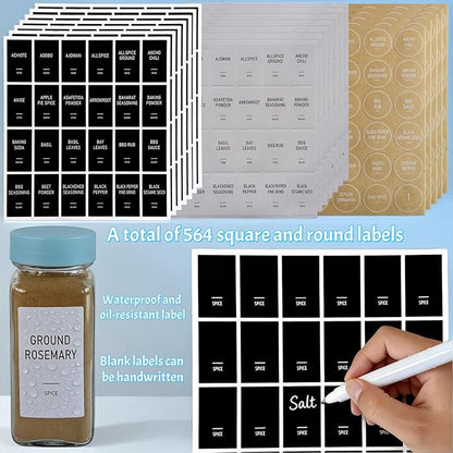 Spice Jars with Labels