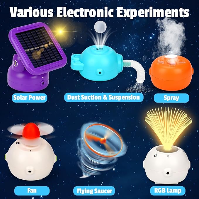 Educational STEM Toys Science Kits for Kids Ages 5-7 8-12 Electronics Exploration Kit with 180 Circuit Projects, Science Experiments for Kids 4-6 6-8 Birthday Gifts for 5 6 7 8 9+ Year Old Boys Girls
