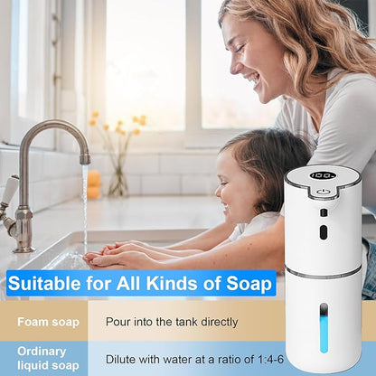 OHIFAST 2 Pack Automatic Foaming Soap Dispenser Touchless, USB Rechargeable